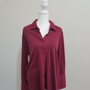 Cuyana Shirt -NEW - Size M - Berry